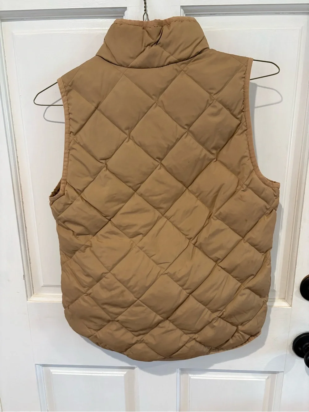 J. Crew Quilted Camel Brown Sleeveless Puffer Vest